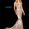 Amarra 20502 Long Fitted Sequin V Neck Prom Dress Formal Evening Gown