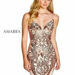 Amarra 20502 Long Fitted Sequin V Neck Prom Dress Formal Evening Gown 8 Amarra 20502 Long Fitted Sequin V Neck Prom Dress Formal Evening Gown