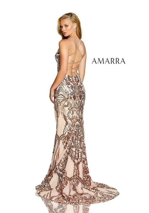 Amarra 20502 Long Fitted Sequin V Neck Prom Dress Formal Evening Gown 4 Amarra 20502 Long Fitted Sequin V Neck Prom Dress Formal Evening Gown