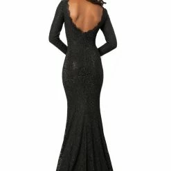 Discontinued Johnathan Kayne 2053 Embellished Lace Prom Dress Long Sleeve Wedding Dress Pageant Gown