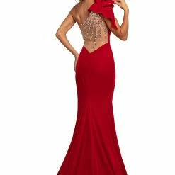 Mermaid Dresses Johnathan Kayne 2055 One Shoulder Bow Prom Dress Velvet Evening Pageant Gown 10 Mermaid Dresses Johnathan Kayne 2055 One Shoulder Bow Prom Dress Velvet Evening Pageant Gown