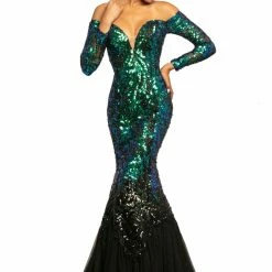 In Stock Johnathan Kayne 2062 Off The Shoulder Sequin Mermaid Prom Dress Pageant Gown Mermaid Dresses