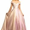 In Stock Johnathan Kayne 2072 Size 22 Pink Metallic Shimmer Off Shoulder Prom Dress Ballgown 2 In Stock Johnathan Kayne 2072 Size 22 Pink Metallic Shimmer Off Shoulder Prom Dress Ballgown