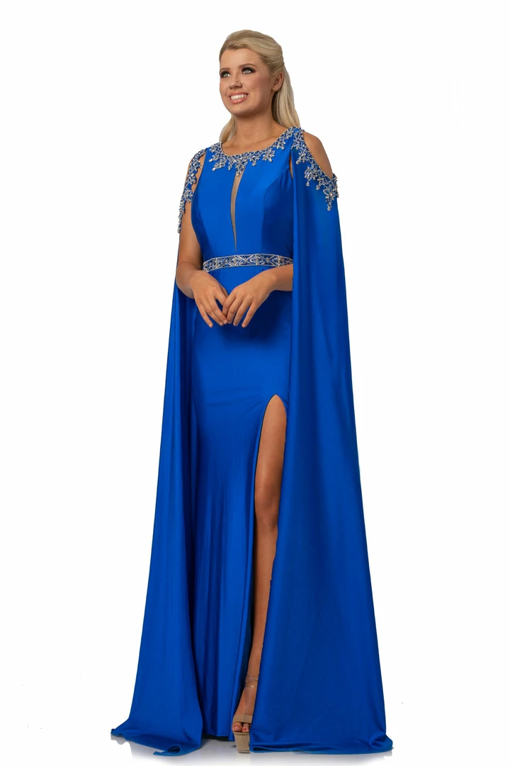 In Stock Johnathan Kayne 2075 Size 4 Embellished High Neckline Pageant Dress Cape Evening Gown 3 In Stock Johnathan Kayne 2075 Size 4 Embellished High Neckline Pageant Dress Cape Evening Gown