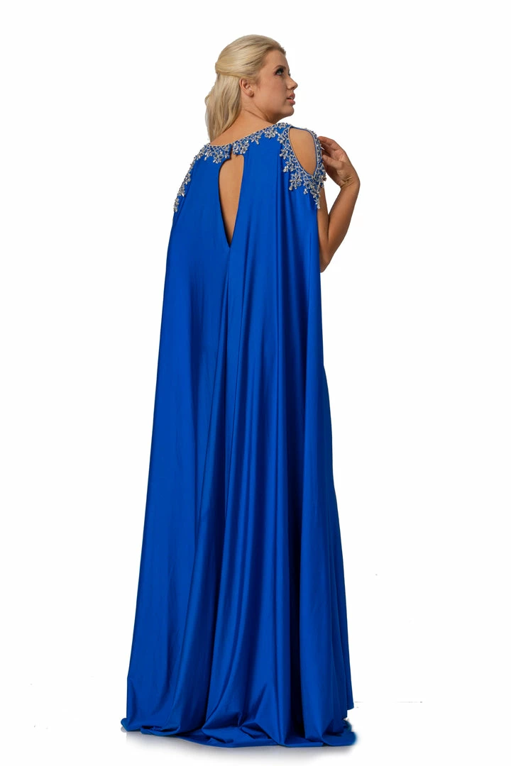 In Stock Johnathan Kayne 2075 Size 4 Embellished High Neckline Pageant Dress Cape Evening Gown 4 In Stock Johnathan Kayne 2075 Size 4 Embellished High Neckline Pageant Dress Cape Evening Gown