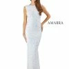 Amarra 20936 Sequin High Neckline Formal Evening Gown Backless Formal Gown