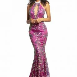 In Stock Mermaid Dresses Johnathan Kayne 2093 Sequin Mermaid Prom Dress Pageant Gown Crystal Choker Size 6,12,14