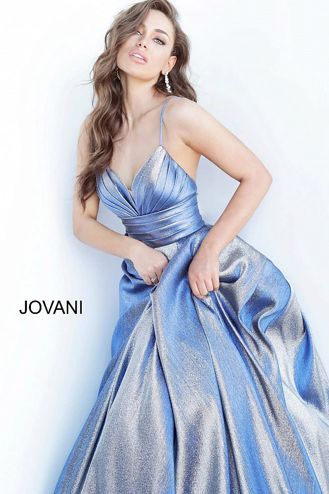 Discontinued Ballgown Dresses Jovani 2094 Prom Dress Pleated Bodice Metallic Shimmer Ball Gown Formal 4 Discontinued Ballgown Dresses Jovani 2094 Prom Dress Pleated Bodice Metallic Shimmer Ball Gown Formal