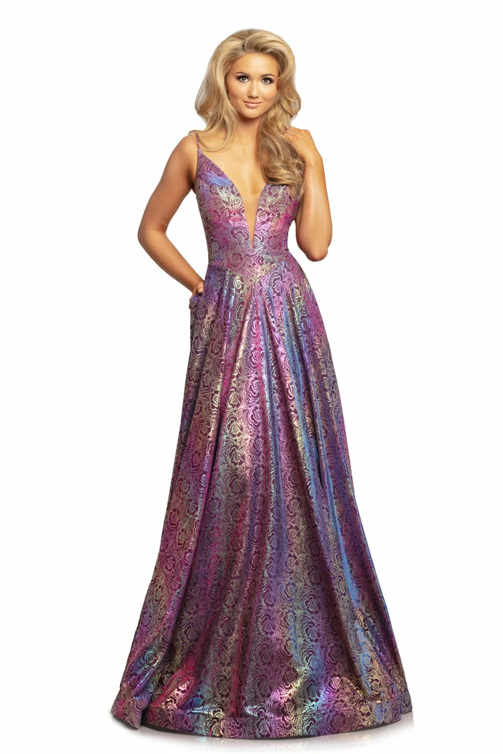 In Stock Johnathan Kayne 2094 Size 2 Iridescent Royal Metallic Prom Dress Plunging Neckline Holographic 5 In Stock Johnathan Kayne 2094 Size 2 Iridescent Royal Metallic Prom Dress Plunging Neckline Holographic