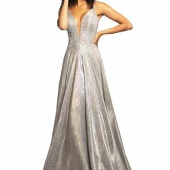 In Stock Johnathan Kayne 2094 Size 2 Iridescent Royal Metallic Prom Dress Plunging Neckline Holographic 10 In Stock Johnathan Kayne 2094 Size 2 Iridescent Royal Metallic Prom Dress Plunging Neckline Holographic