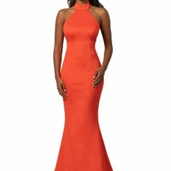 In Stock Johnathan Kayne 2096 Sz 10 Fitted Mermaid High Neckline Prom Dress Pageant Gown