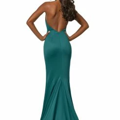 In Stock Johnathan Kayne 2096 Sz 10 Fitted Mermaid High Neckline Prom Dress Pageant Gown