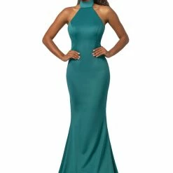 In Stock Johnathan Kayne 2096 Sz 10 Fitted Mermaid High Neckline Prom Dress Pageant Gown