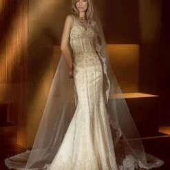 In Stock San Patrick La Sposa BAGDAD Size 12 Champagne Boho Wedding Dress Vintage Gown