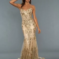 In Stock Stella Couture 21066 Size 10 Emerald Long Sheer Mermaid Shimmer Prom Dress Pageant Gown