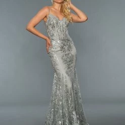 In Stock Stella Couture 21066 Size 10 Emerald Long Sheer Mermaid Shimmer Prom Dress Pageant Gown