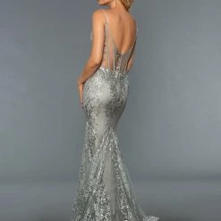 In Stock Stella Couture 21066 Size 10 Emerald Long Sheer Mermaid Shimmer Prom Dress Pageant Gown