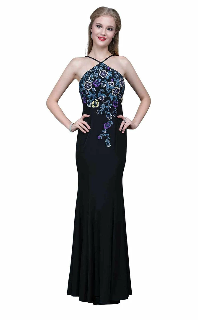 In Stock Backless Dresses Nina Canacci 2112 Size 4 Long Fitted Halter Dress High Neck Prom Dress Floral 3 In Stock Backless Dresses Nina Canacci 2112 Size 4 Long Fitted Halter Dress High Neck Prom Dress Floral