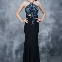 In Stock Backless Dresses Nina Canacci 2112 Size 4 Long Fitted Halter Dress High Neck Prom Dress Floral 10 In Stock Backless Dresses Nina Canacci 2112 Size 4 Long Fitted Halter Dress High Neck Prom Dress Floral