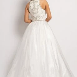 Discontinued Johnathan Kayne 2175 Long Velvet Ballgown Prom Dress High Neck Pageant Gown Ballgown Dresses