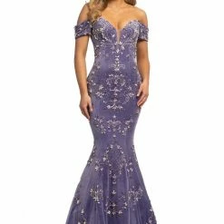 Johnathan Kayne 2176 Long Velvet Mermaid Pageant Dress Prom Gown Off Shoulder Mermaid Dresses