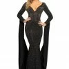 Discontinued Long Sleeve Dresses Johnathan Kayne 2184 Glitter Jersey Mermaid Prom Dress Cape Sleeve Formal V Neck 1 Discontinued Long Sleeve Dresses Johnathan Kayne 2184 Glitter Jersey Mermaid Prom Dress Cape Sleeve Formal V Neck
