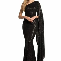 Sequin Dresses Johnathan Kayne 2190 Long Sequin Mermaid Prom Dress One Bell Sleeve Cape Gown 9 Sequin Dresses Johnathan Kayne 2190 Long Sequin Mermaid Prom Dress One Bell Sleeve Cape Gown
