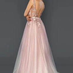 Stella Couture 22034 A Line Shimmer Ombre Lace Prom Dress Pageant Gown Formal