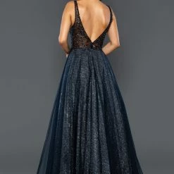 Stella Couture 22040 A Line Shimmer Ballgown Prom Dress Formal Gown Glitter Ballgown Dresses