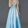 Stella Couture 22049 Long A Line Embellished Prom Dress Pageant Gown Formal Sheer