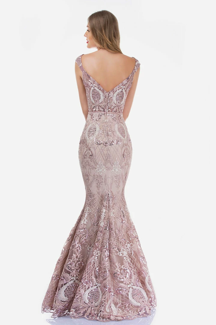 Discontinued Nina Canacci 2243 Long Lace Applique Formal Evening Gown Cap Sleeve Mermaid 4 Discontinued Nina Canacci 2243 Long Lace Applique Formal Evening Gown Cap Sleeve Mermaid