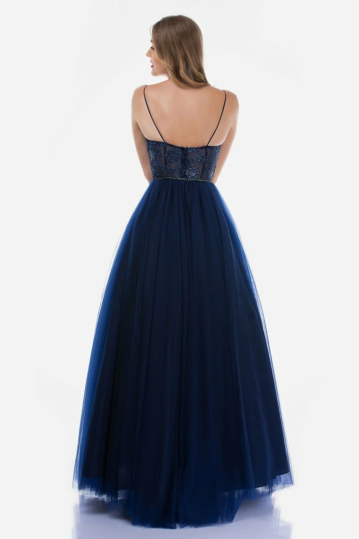 Discontinued Nina Canacci 2260 Sheer Embellished Lace Ballgown Prom Dress Evening Gown 2020 6 Discontinued Nina Canacci 2260 Sheer Embellished Lace Ballgown Prom Dress Evening Gown 2020