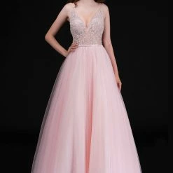 Discontinued Nina Canacci 2260 Sheer Embellished Lace Ballgown Prom Dress Evening Gown 2020 12 Discontinued Nina Canacci 2260 Sheer Embellished Lace Ballgown Prom Dress Evening Gown 2020