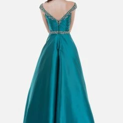 In Stock Nina Canacci 2265 Size 4 Crystal Off The Shoulder Prom Dress V Neck Ball Gown