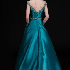 In Stock Nina Canacci 2265 Size 4 Crystal Off The Shoulder Prom Dress V Neck Ball Gown