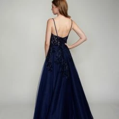 Nina Canacci 2303 Long Ballgown Sheer Prom Pageant Gown