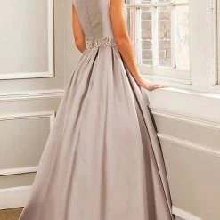 Jovani 25190 Off The Shoulder Satin Evening Gown Prom Dress Mother Of Bride Groom Ballgown Dresses