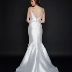 In Stock Nina Canacci 2318 Long Mermaid Prom Dress Pageant Gown Mikado Satin