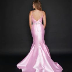 In Stock Nina Canacci 2318 Long Mermaid Prom Dress Pageant Gown Mikado Satin