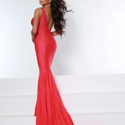 Johnathan Kayne 2318 Prom Dress One Shoulder Embellished Long Train Pageant Dress