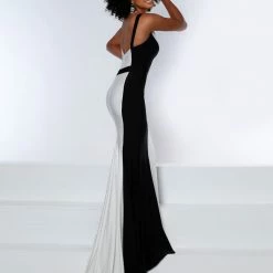 Johnathan Kayne 2408 Long Fitted Color Block Prom Dress Pageant Gown Formal Evening