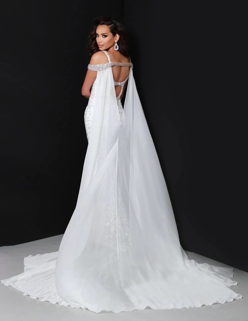 Johnathan Kayne 2413 Long Sequin Dress Off The Shoulder Cape Pageant Gown Formal 7 Johnathan Kayne 2413 Long Sequin Dress Off The Shoulder Cape Pageant Gown Formal