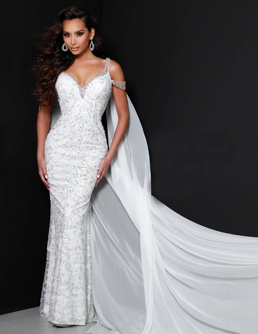 Johnathan Kayne 2413 Long Sequin Dress Off The Shoulder Cape Pageant Gown Formal 6 Johnathan Kayne 2413 Long Sequin Dress Off The Shoulder Cape Pageant Gown Formal