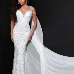In Stock Johnathan Kayne 2413 Size 6 Long Sequin Dress Off The Shoulder Cape Pageant Gown Formal 10 In Stock Johnathan Kayne 2413 Size 6 Long Sequin Dress Off The Shoulder Cape Pageant Gown Formal
