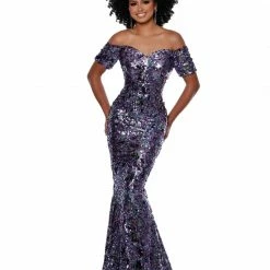 In Stock Johnathan Kayne 2417 Size 18 Long Fitted Sequin Off The Shoulder Dress Formal Gown