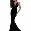Johnathan Kayne 2427 Long Sheer Embellished Pageant Gown Formal Dress High Neck