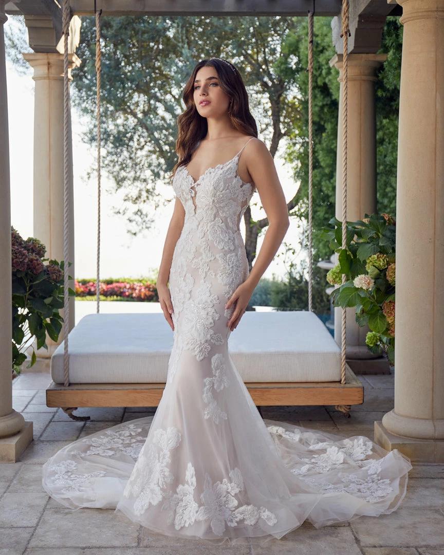 Casablanca Bridal 2447 Kimberly Floral Lace Beaded Wedding Dress Royal Length Train 3 Casablanca Bridal 2447 Kimberly Floral Lace Beaded Wedding Dress Royal Length Train