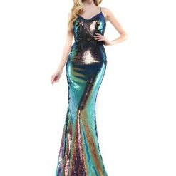 In Stock Colors 2519 Size 8 Long Sequin Lace Backless Corset Formal Dress Prom Pageant Plus Size Backless Dresses