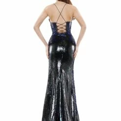 In Stock Colors 2519 Size 8 Long Sequin Lace Backless Corset Formal Dress Prom Pageant Plus Size Backless Dresses