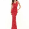 Colors 2520 Long Fitted Sequin Prom Dress Open Back Pageant Gown